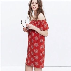 NWOT Madewell Silk Palmflower Print Dress Size XXS